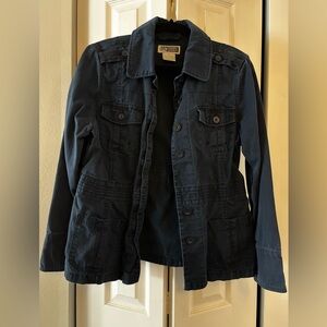 Women’s Route 66 Navy Button-Up Jacket